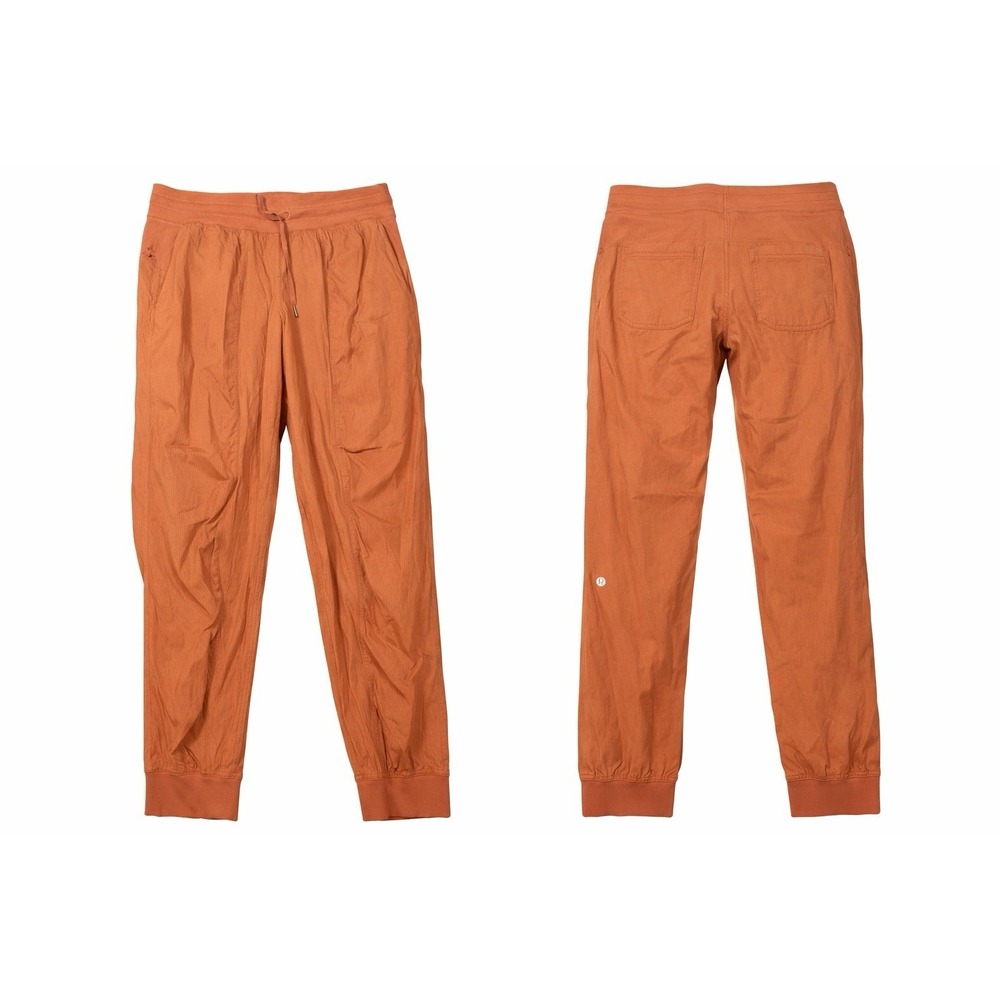 Lululemon Dance Studio Jogger Pants Women's 12  Stretch Waistband High Rise RUST